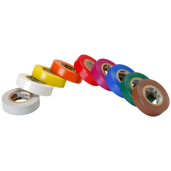 Main product image for 3M 35 Electrical Tape 9-Pack (One of Each Color) 350-328